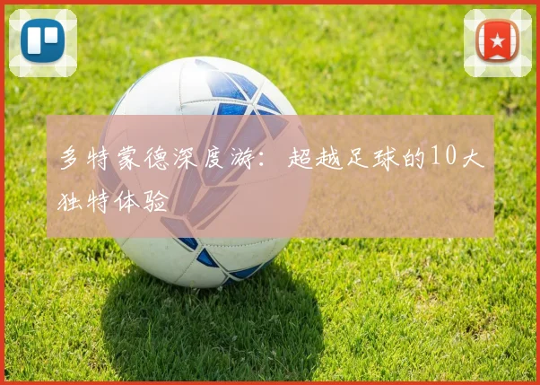 多特蒙德深度游：超越足球的10大独特体验